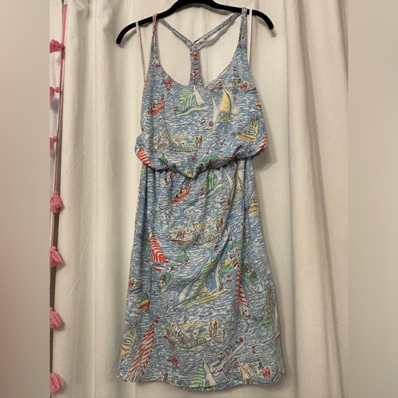 Lilly Pulitzer Dresses & Skirts - EUC Lilly Pulitzer Lockwood Dress Get Nauti Sailboats